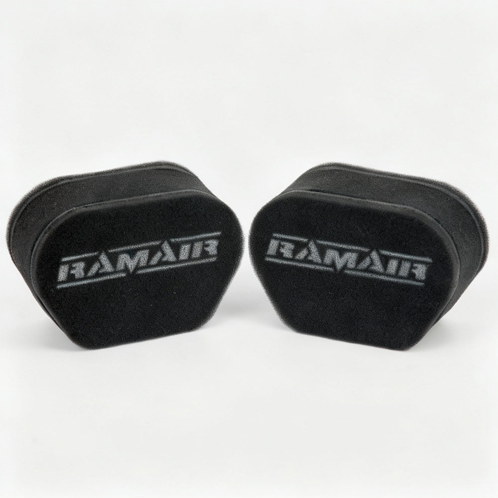 2x Twin Inlet Motorcycle Carb Sock Foam Air Filter 74mm