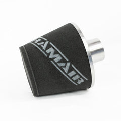 Ramair Foam Jet Stream Large Cone Air Filter 70mm (2.75inch) OD Silver