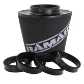 Ramair Foam 70 - 90mm (2.75inch - 3.5inch) ID Neck Polymer Base Neck Cone Air Filter with Reducing Rings