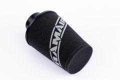 Ramair Small Foam Filter Aluminium Base 80mm (3.1inch) OD Black