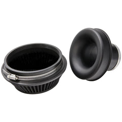 Ramair Pleated 83mm (3.25inch) ID Neck Small Cone Air Filter with Velocity Stack and Coupling
