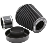 Ramair Pleated 90mm (3.5inch) ID Neck Large Cone Air Filter with Velocity Stack and Coupling