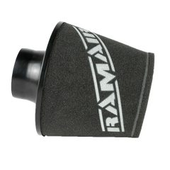 Ramair Large Foam Filter Aluminium Base 90mm (3.5inch) OD Black