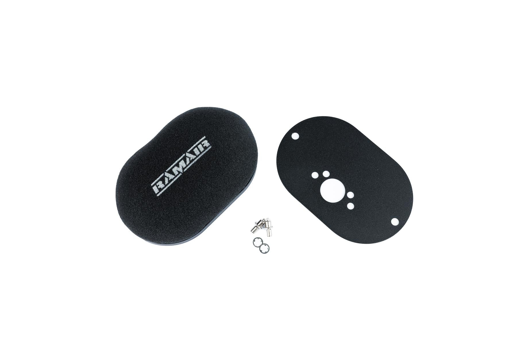 Domed Carb Air Filter & Baseplate to fit SU HS2 1.25in (32mm Mini Offset) - 65mm Internal Height