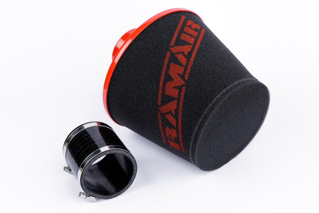 Ramair Foam Performance Universal Air Intake Large Filter Coupler - 90mm (3.5inch) Red