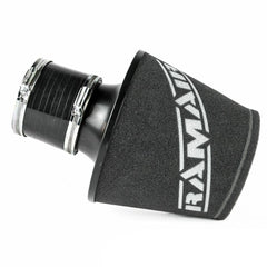 Ramair Large Foam Filter Aluminium Base 90mm (3.5inch) OD Black with Silicone Coupler