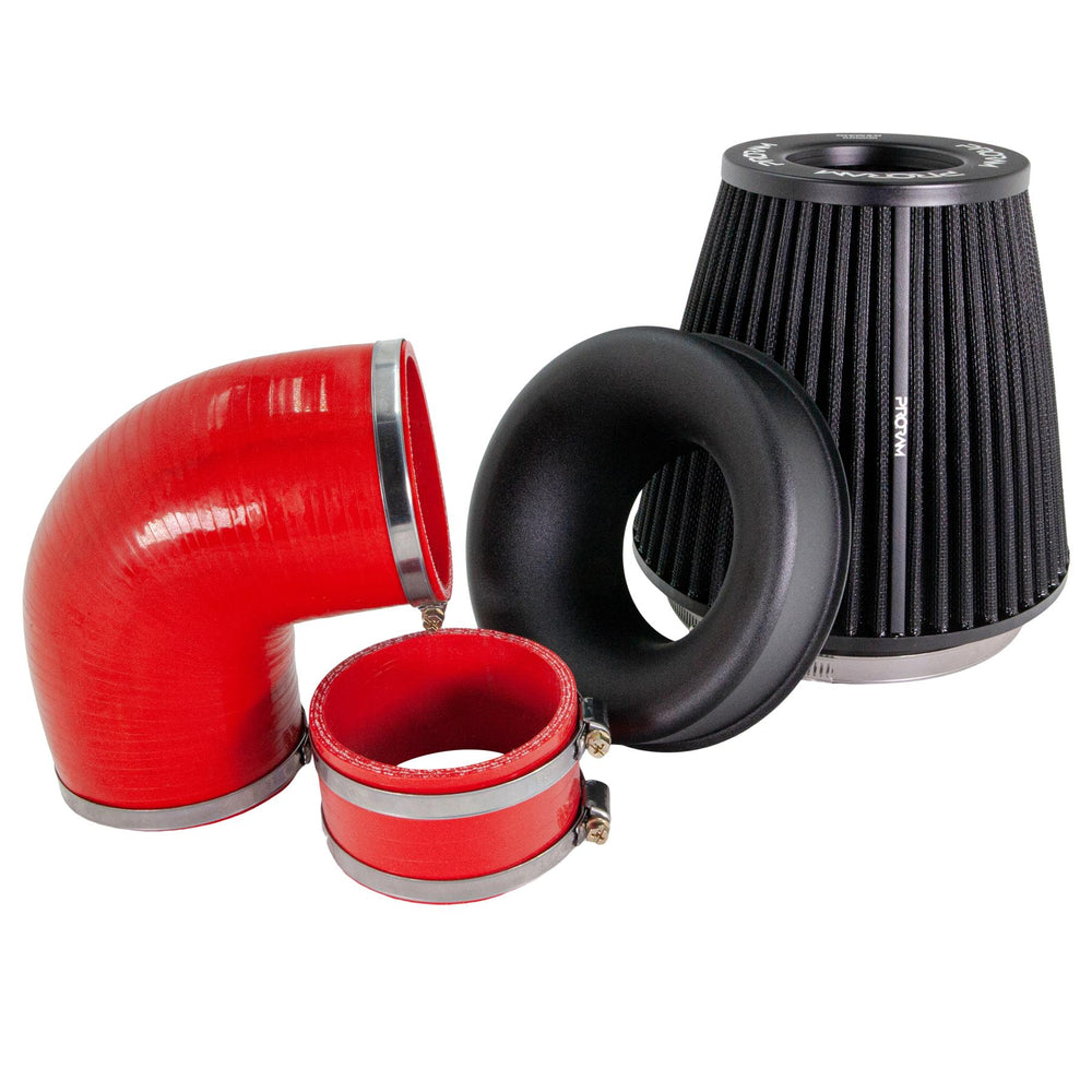 Performance Pleated Induction Kit for MK2 Focus ST - Red Hoses
