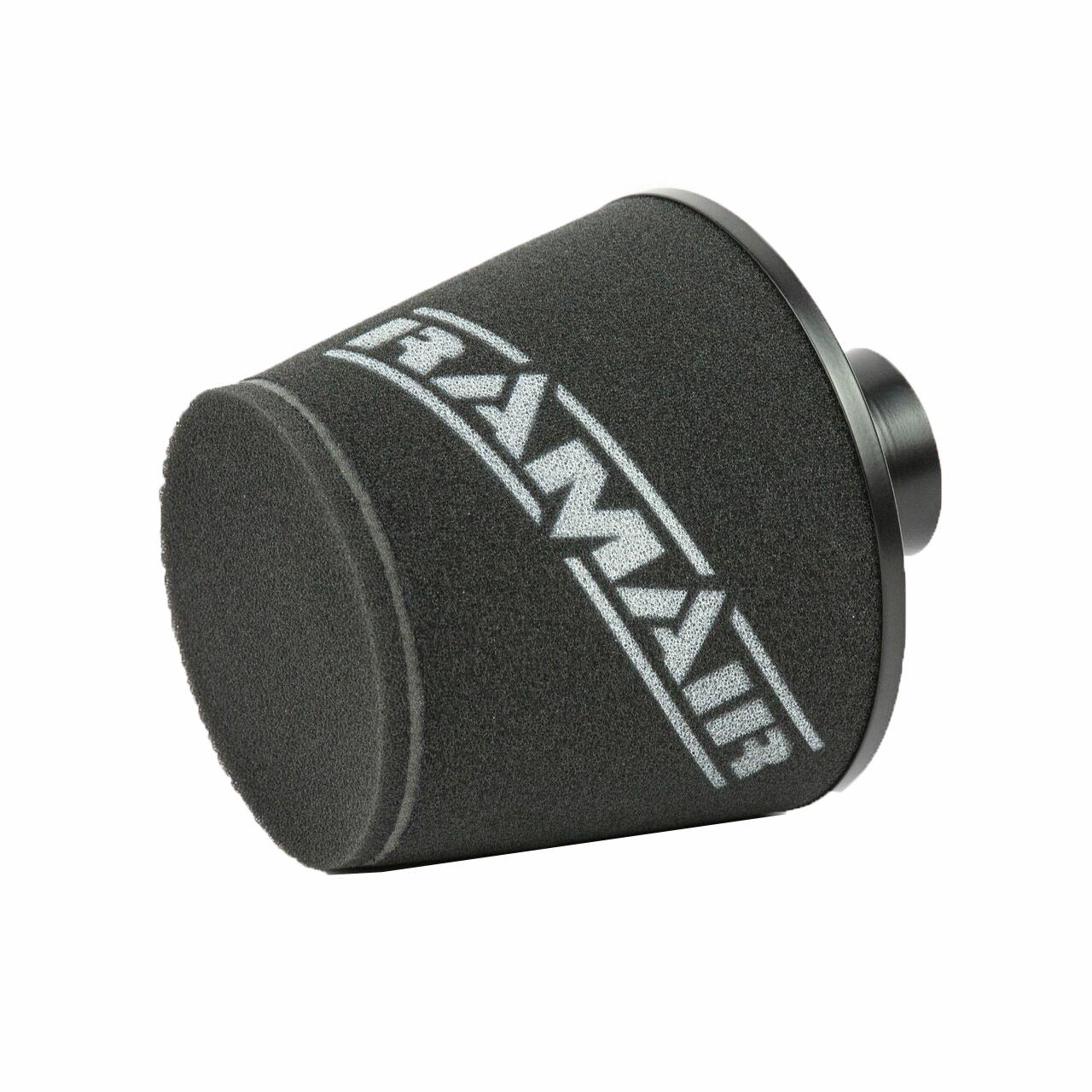 Ramair Foam Jet Stream Large Cone Air Filter70mm (2.75inch) OD Black