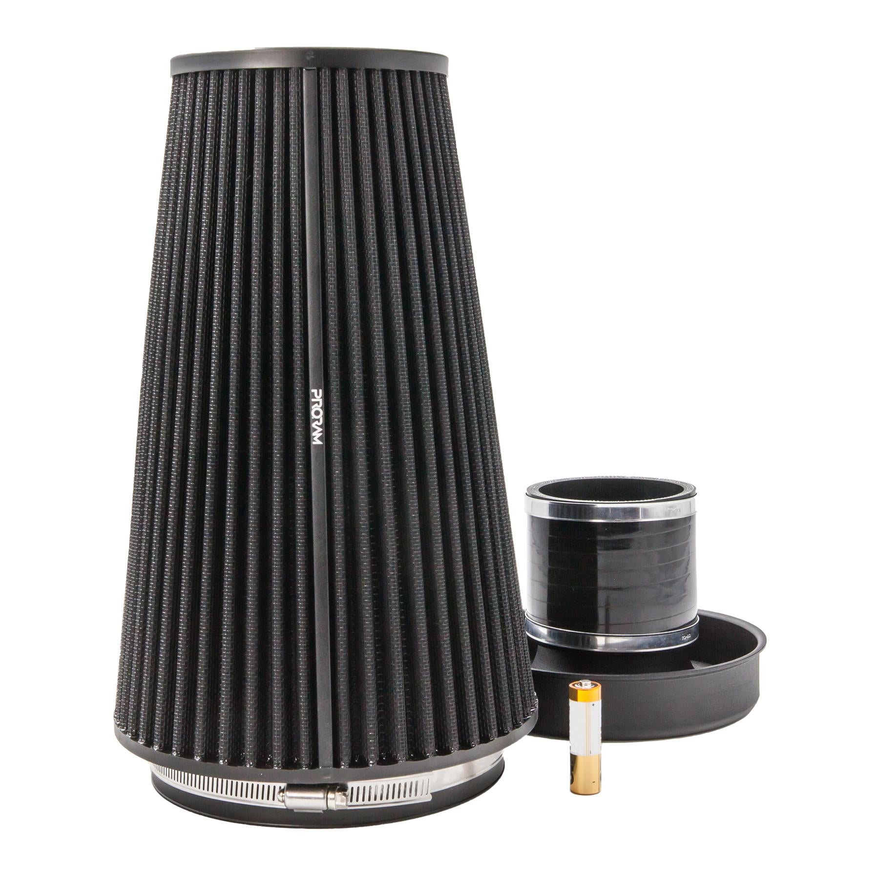 Ramair Pleated 76mm (3inch) ID Neck XLarge Cone Air Filter with Velocity Stack and Coupling