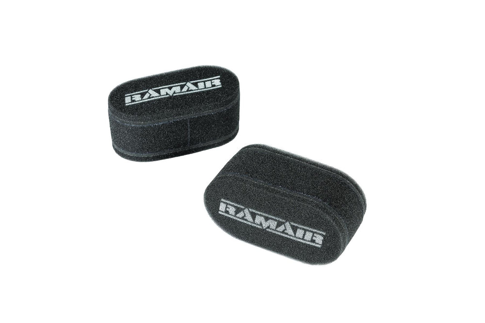 Carb Sock Foam Air Filters Caged 2x 75mm - Short