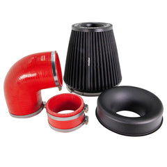 Performance Pleated Induction Kit for MK2 Focus ST - Red Hoses