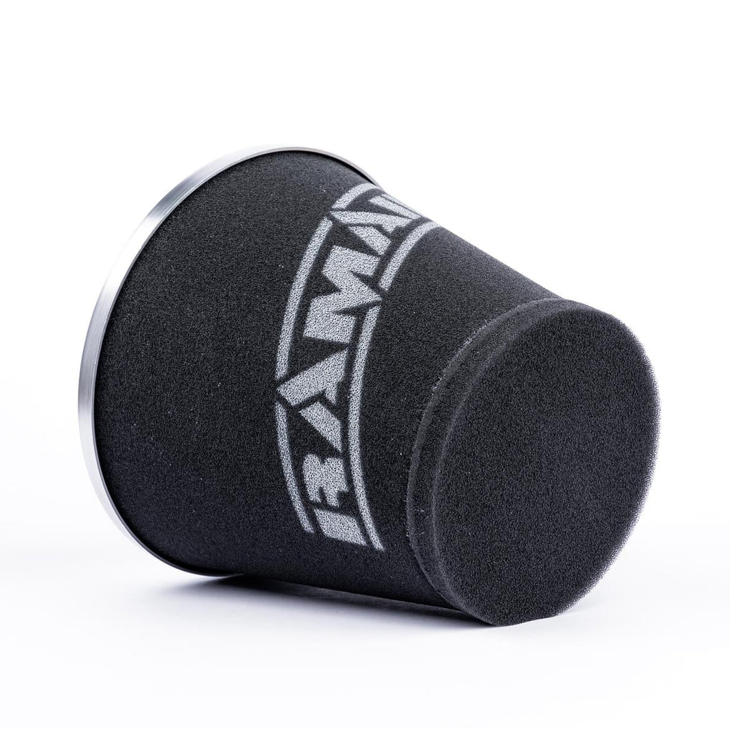 Ramair Medium Foam Filter Aluminium Base 90mm (3.5inch) OD Silver with Silicone Coupler