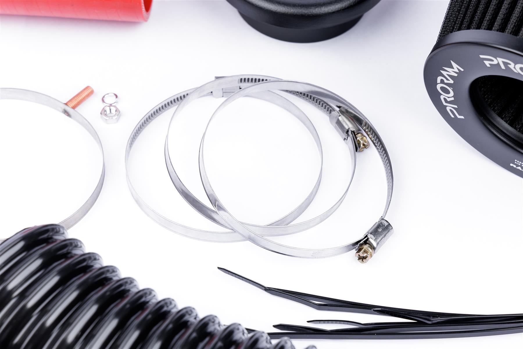 Performance Pleated Induction Kit for VW MK5 Golf R32 3.2 V6 - Red Hoses