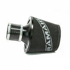 Ramair Large Foam Filter Aluminium Base 80mm (3.1inch) OD Black with Silicone Coupler