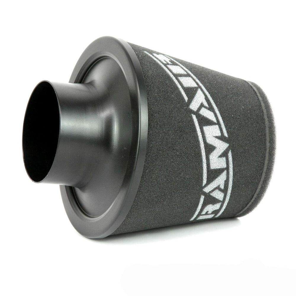 Ramair Large Foam Filter Aluminium Base 100mm (3.9inch) OD Black