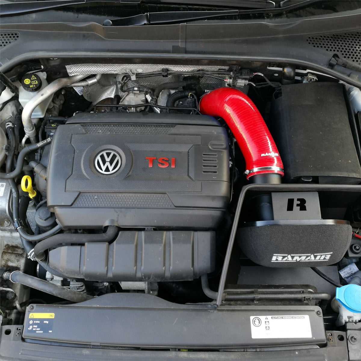 Performance Foam Induction Kit With Turbo Elbow for 2.0 TSI MQB VAG - Red Hose