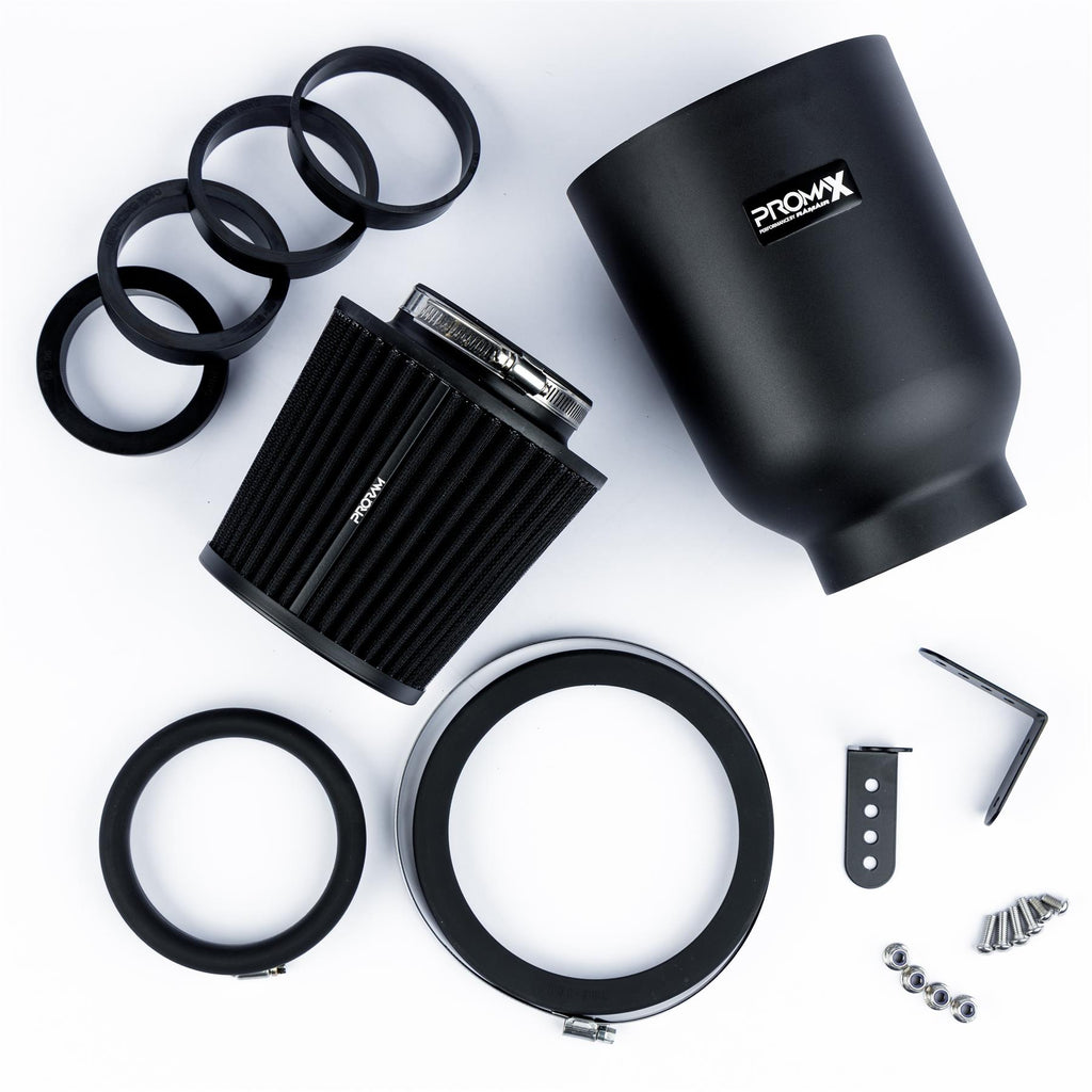 ProMax Large Universal Pleated  Rubber Neck Pleated Air Filter in Enclosed Airbox With Reducing Rings