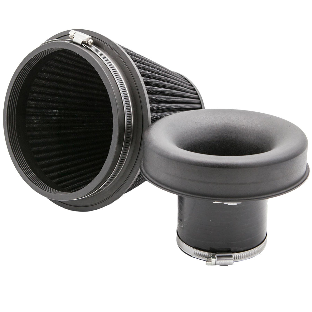 Ramair Pleated 102mm (4inch) ID Neck Large Cone Air Filter with Velocity Stack and Coupling