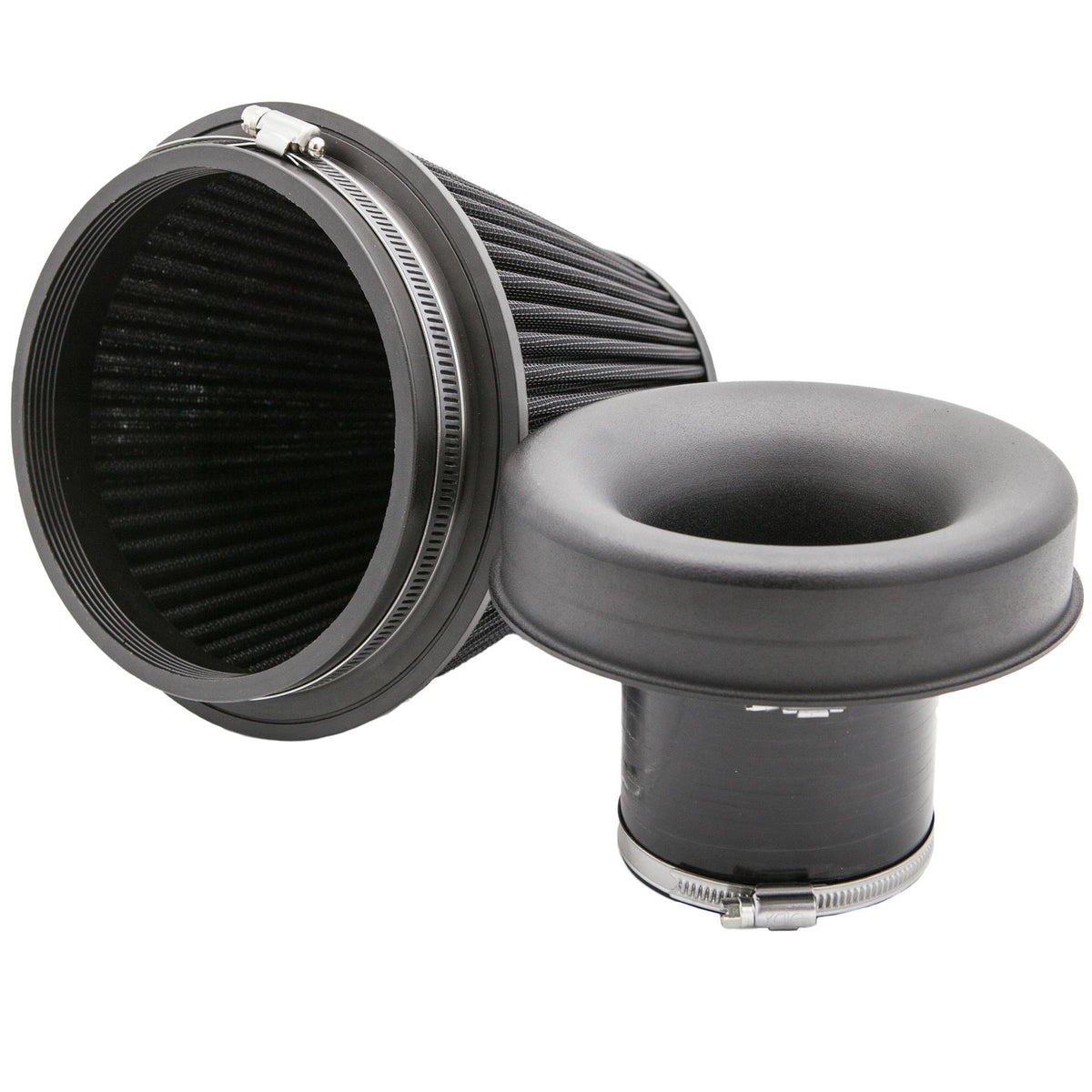 Ramair Pleated 102mm (4inch) ID Neck Large Cone Air Filter with Velocity Stack and Coupling