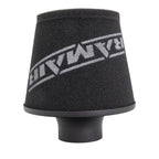 Ramair Large Foam Filter Aluminium Base 80mm (3.1inch) OD Black