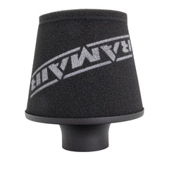 Ramair Large Foam Filter Aluminium Base 80mm (3.1inch) OD Black
