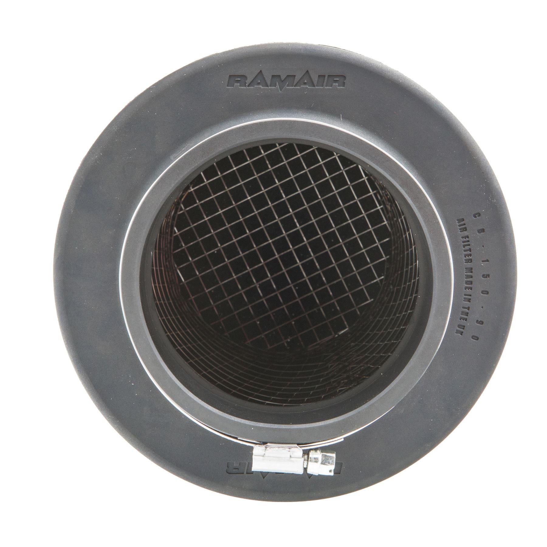 Ramair Foam 70-90mm (2.75 - 3.5inch) ID Neck Polymer Base Neck Cone Air Filter Universal with Reducing Rings