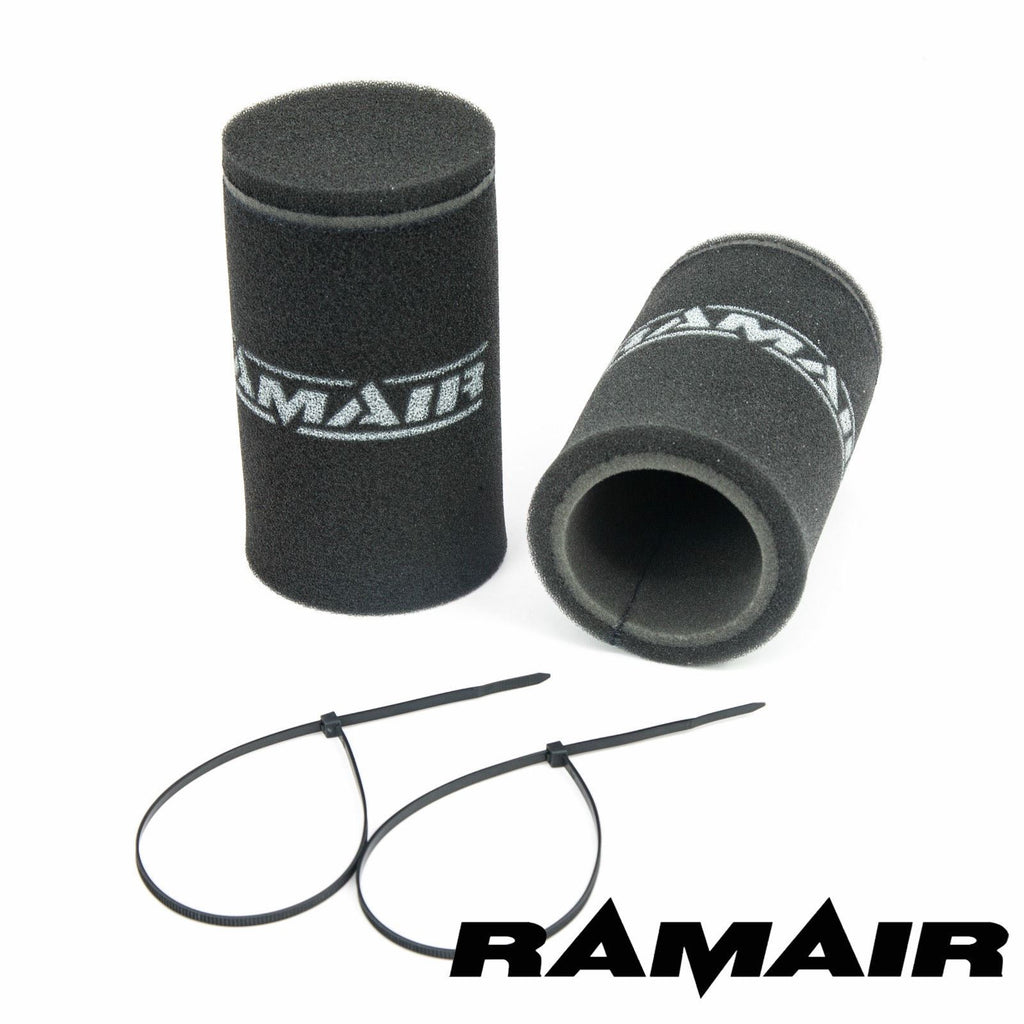 2x Single Inlet Motorcycle Carb Sock Foam Air Filter 165mm