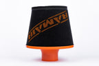Ramair Foam Jet Stream Large Cone Air Filter 70mm (2.75inch) OD Orange with Silicone Coupler