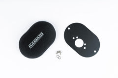 Domed Carb Air Filter & Baseplate to fit SU HS6 (Mini Offset) - 65mm Internal Height