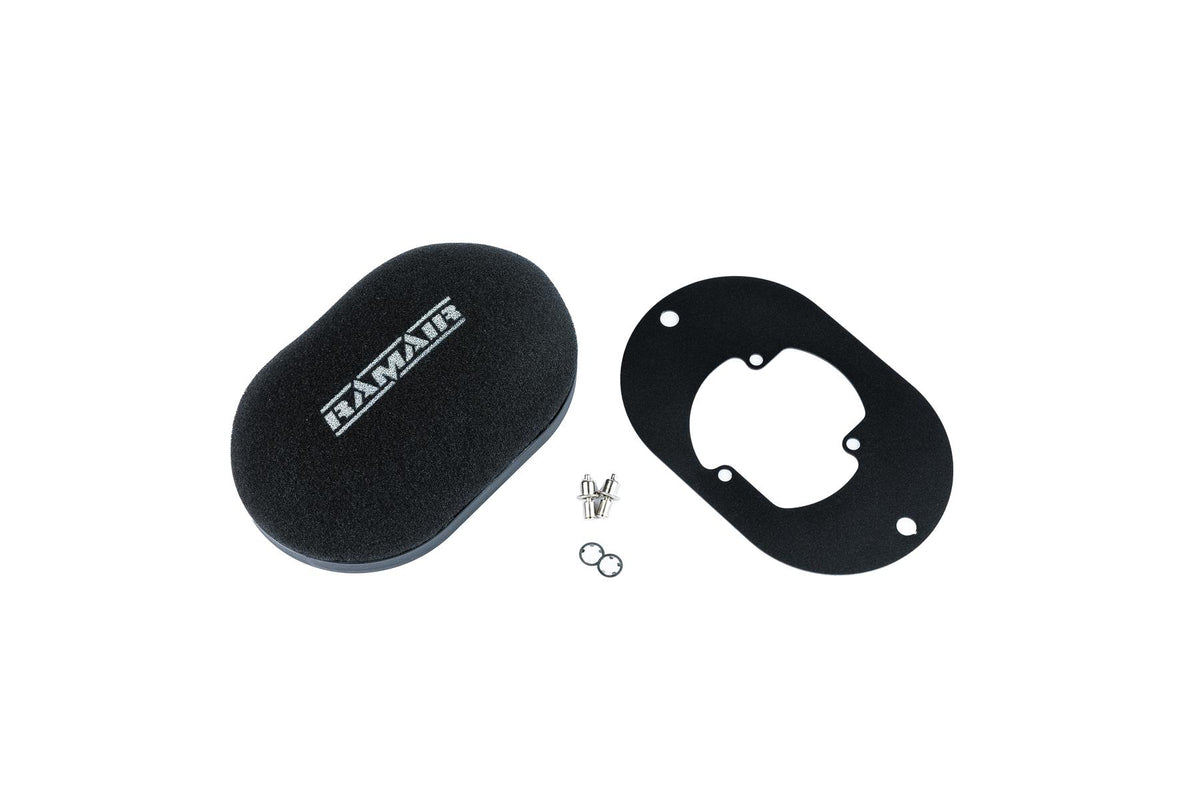Domed Carb Air Filter & Baseplate to fit Pierburg 2E2, 2E3, 2E-E - 40mm Internal Height