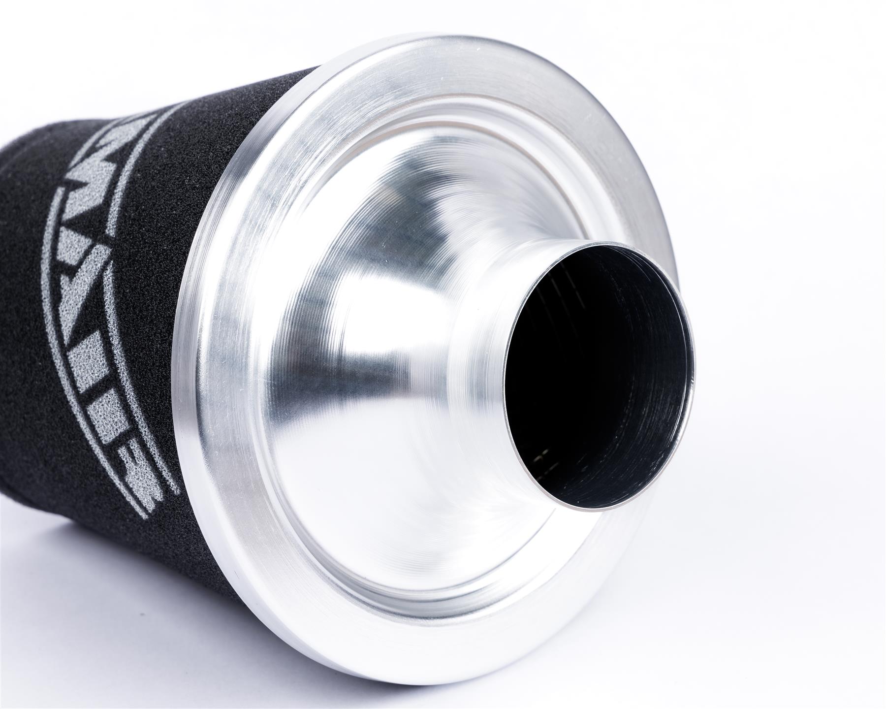 Ramair Foam Jet Stream Medium Cone Air Filter 80mm (3.1inch) OD Silver with Silicone Coupler