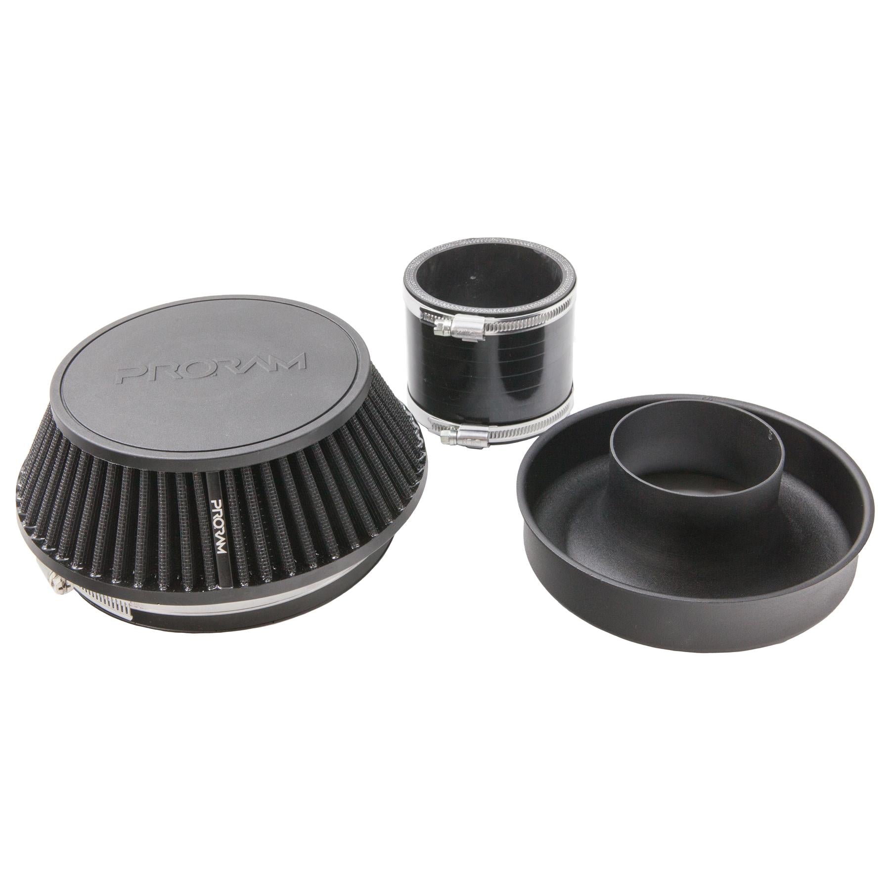 Ramair Pleated 70mm (2.75inch) ID Neck Small Cone Air Filter with Velocity Stack and Coupling