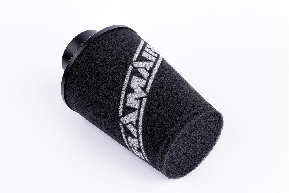 Ramair Small Foam Filter Aluminium Base 80mm (3.1inch) OD Black