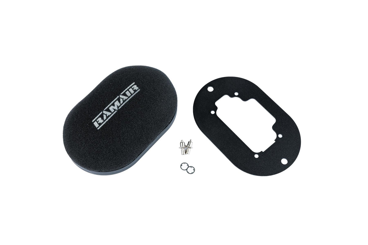 Domed Carb Air Filter & Baseplate to fit Weber 32/36 DGV/DGEV, 38 DGAS/DGMS - 65mm Internal Height