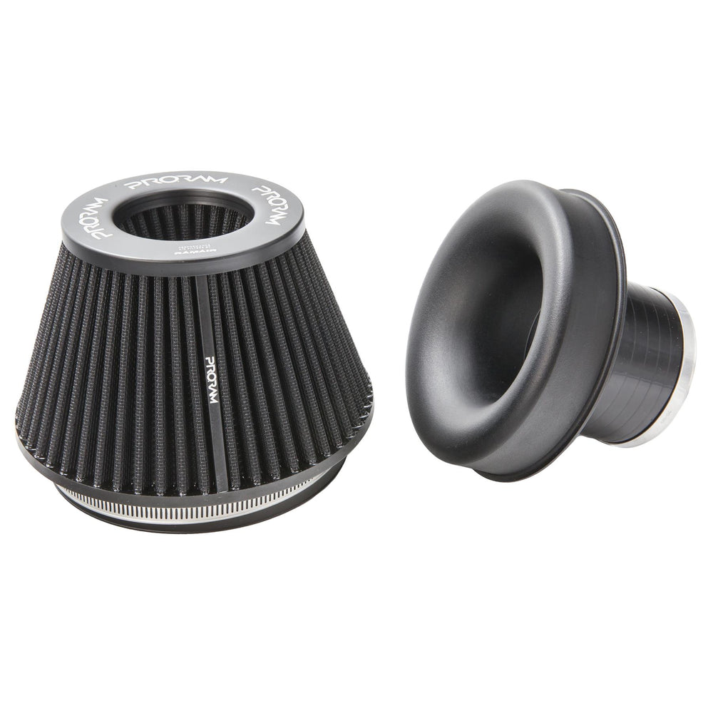 Ramair Pleated 102mm (4inch) ID Neck Medium Cone Air Filter with Velocity Stack and Coupling