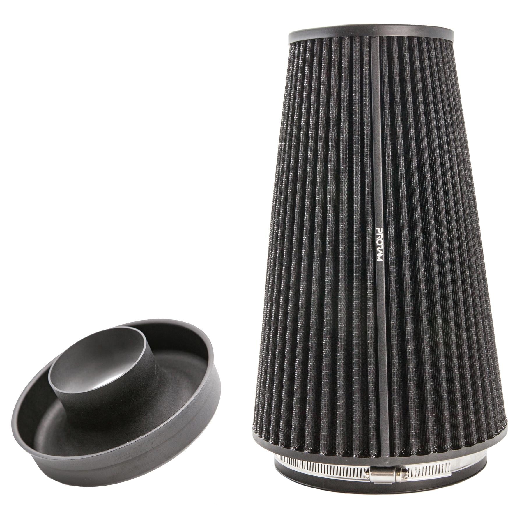 Ramair Pleated 80mm (3.1inch) ID Neck XLarge Cone Air Filter with Velocity Stack and Coupling