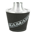 Ramair Large Foam Filter Aluminium Base 80mm (3.1inch) OD SIlver
