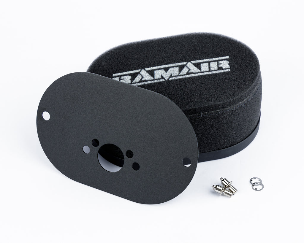 Filtre à air mousse pour carburateur avec plaque de base, pour SU HS4, HIF4, HIF38 1,5 pouces (Mini décalé) - Hauteur interne 65mm