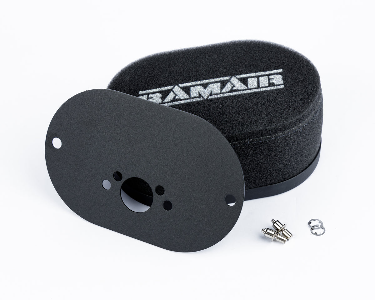 Filtro de aire de espuma para carburador con placa base para SU HS4, HIF4, HIF38 1,5 pulgadas - 100 mm de altura interna