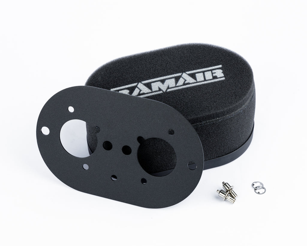 Filtro de aire de espuma para carburador con placa base para Weber 40 IDF - Altura interna de 40 mm
