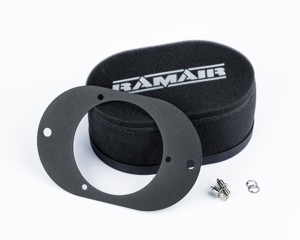 Filtro de aire de espuma para carburador con placa base para Weber 23/32 TLD - Altura interna de 65 mm