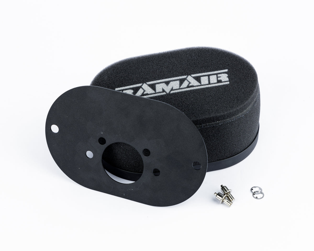 Filtro de aire de espuma para carburador con base para SU HS6 (Mini Offset) - 40 mm de altura interna