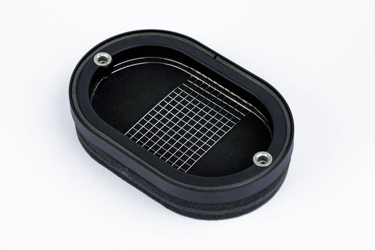 Filtre à air en mousse pour carburateur avec plaque de base, pour SU HS2 1,25" (32 mm Mini Offset) - Hauteur interne 25 mm