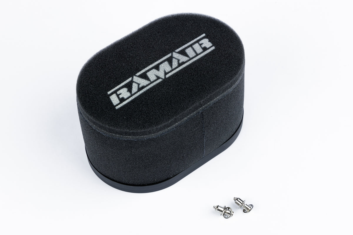 Filtro de aire de espuma para carburador con placa base para Weber 32/34 DFT - 100mm de altura interna