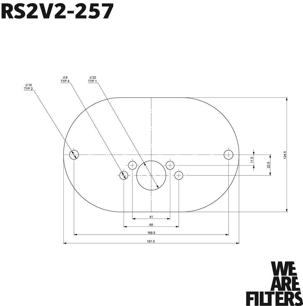 Carburettor Foam Air Filter with Baseplate to fit SU HS2 1.25in (32mm Mini Offset) - 100mm Internal Height