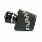 Ramair Large Foam Filter Aluminium Base 100mm (3.9inch) OD Black with Silicone Coupler