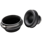 Ramair Pleated 70mm (2.75inch) ID Neck Small Cone Air Filter with Velocity Stack and Coupling