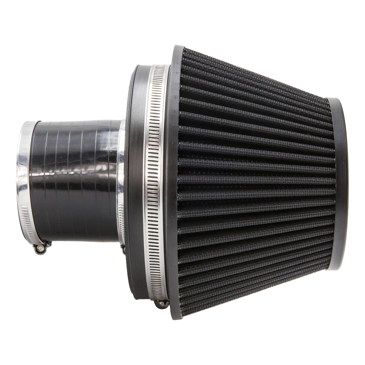 Ramair Pleated 80mm (3.1inch) ID Neck Medium Cone Air Filter with Velocity Stack and Coupling
