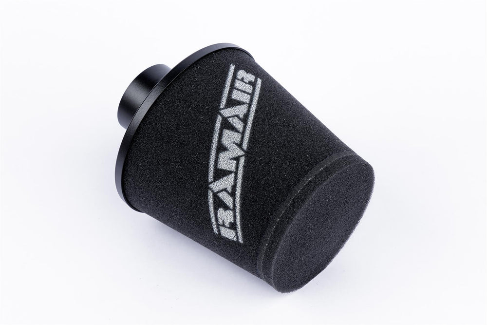 Ramair Small Foam Filter Aluminium Base 70mm (2.75inch) OD Black