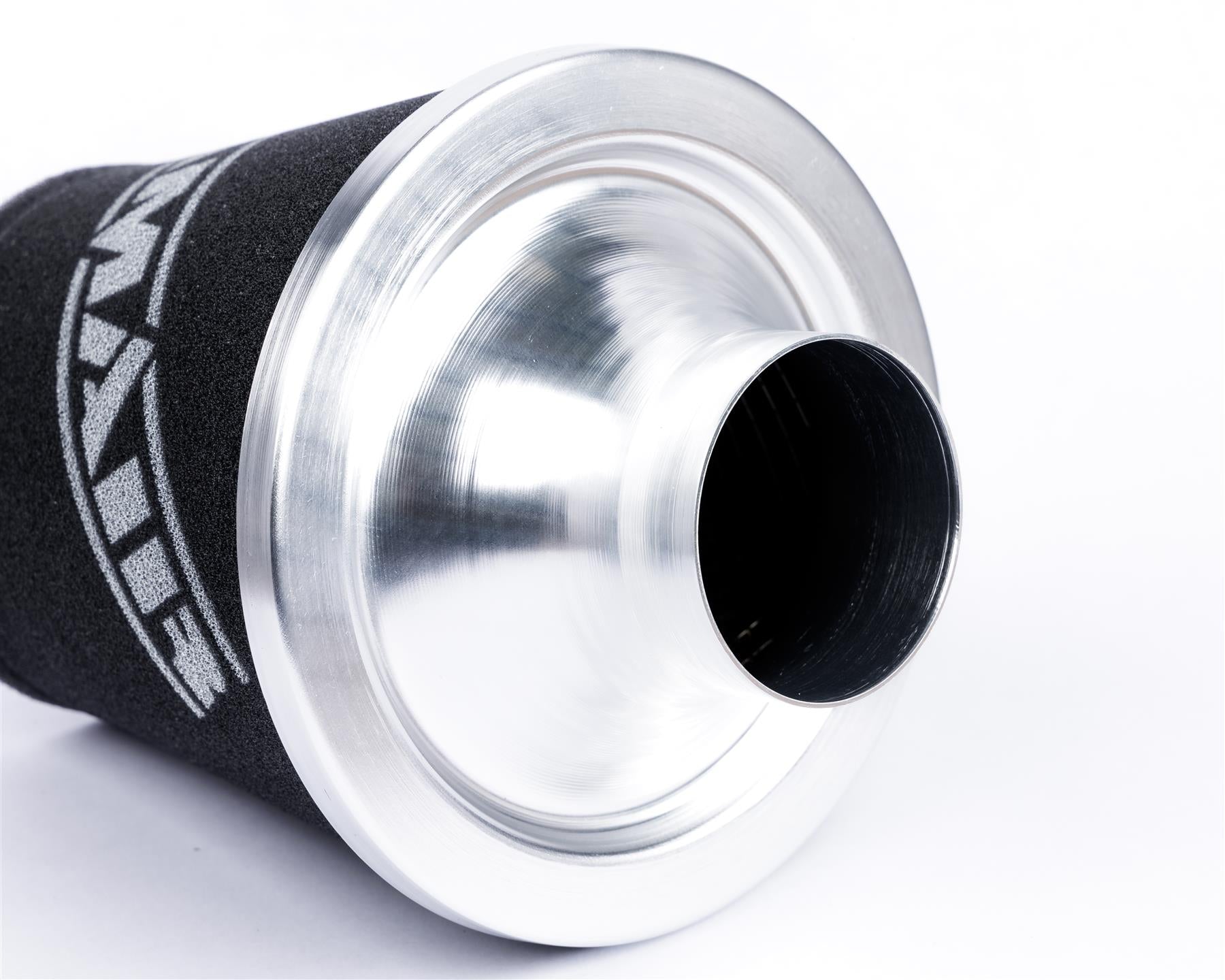 Ramair Foam Jet Stream Medium Cone Air Filter 70mm (2.75inch) OD Silver with Silicone Coupling